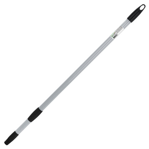 Черенок ТЕЛЕСКОПИЧЕСКИЙ для инвентаря 70-120 см, еврорезьба, металлопластик, серый, BOOMHOUSE (БУМХАУС) STANDART, 702234