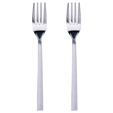 Вилки столовые EXTRA, НАБОР 2 шт, на подвесе, нержавеющая сталь, серебристые, WEGLA, 702269