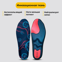 Стельки для обуви АНАТОМИЧЕСКИЕ С АМОРТИЗАТОРОМ размер RU 40-43/EU 41-44, SHEGRA (ШЕГРА), 702307