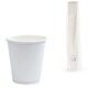 Стакан одноразовый бумажный 250/280 мл, КОМПЛЕКТ 50 шт., однослойный, белый, холодное/горячее, ФОРМАЦИЯ, HB80-280-0000