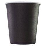 Стакан одноразовый бумажный 250/280 мл, КОМПЛЕКТ 50 шт., однослойный, ЧЕРНЫЙ, холодное/горячее, ФОРМАЦИЯ, HB80-280-0458