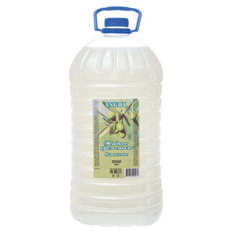 Мыло-крем жидкое 5л INGRI "ОЛИВКОВОЕ", ПЭТ, ш/к 01461