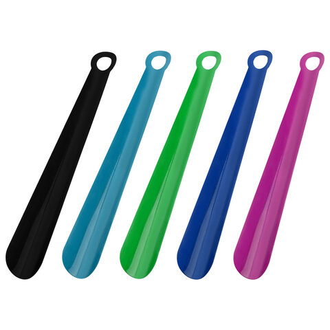 Ложка рожок для обуви МЕТАЛЛИЧЕСКАЯ 30см, 5 цветов, ассорти, SHEGRA (ШЕГРА), 702504