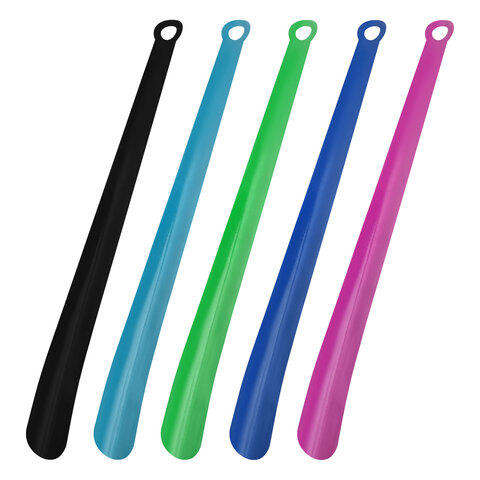 Ложка рожок для обуви МЕТАЛЛИЧЕСКАЯ 50см, 5 цветов ассорти, SHEGRA (ШЕГРА), 702505