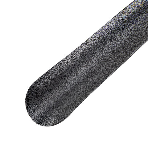 Ложка рожок для обуви с крючком МЕТАЛЛИЧЕСКАЯ 45 см, антик СЕРЕБРЯНАЯ, SHEGRA (ШЕГРА), LUXE, 702517