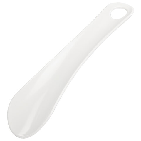 Ложка (рожок) для обуви ПЛАСТИКОВАЯ 15 см, БЕЛАЯ, КОМПЛЕКТ 100 шт., WBZ SHOES, 702521