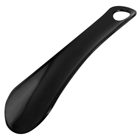 Ложка рожок для обуви ПЛАСТИКОВАЯ 15см, ЧЕРНАЯ, WBZ SHOES, 702522