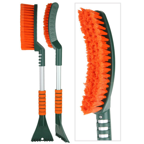 Щетка со скребком для снега автомобильная, противоскользящая ручка, 63см, Li-Sa, LS280/2