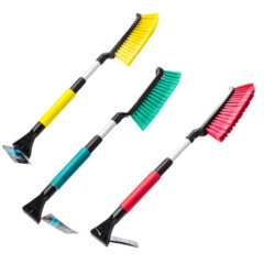 Щетка со скребком для снега, телескопическая ручка, 57-70 см, ассорти 3 цвета, Black&Blue, ВВ1005