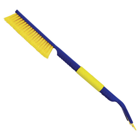 Щетка со скребком для снега автомобильная 63cм, мягкая щетина, Goodyear, WB-09