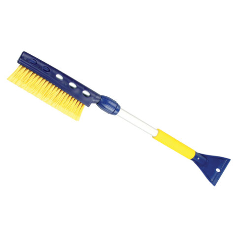 Щетка для снега со скребком телескопическая 75-94см, мягкая щетина, Goodyear, WB-06