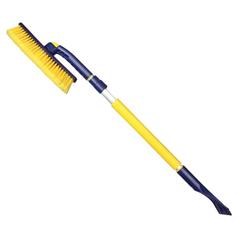 Щетка для снега телескопическая с поворотной головкой,91-130см, мягкая щетина,Goodyear,WB-07