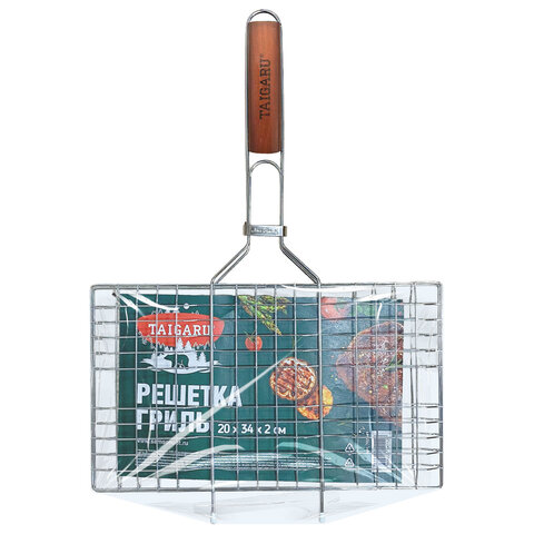 Решетка-гриль универсальная, 47х(20х34х2см), СРЕДНЯЯ, хромированная, TAIGARU (ТАЙГАРУ), 702549 - фото 2