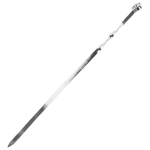 Шампуры плоские 600х13х1,5 мм, НАБОР 6 шт., хромированная сталь, TAIGARU (ТАЙГАРУ), 702559 - фото 3