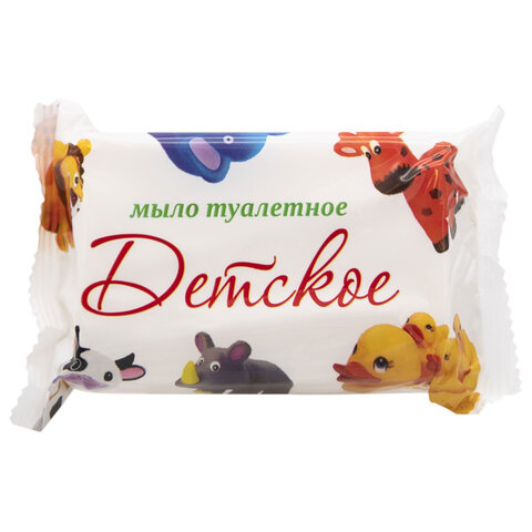 Мыло туалетное 200г "Детское" КМЗ, цветная обертка, ш/к 92075