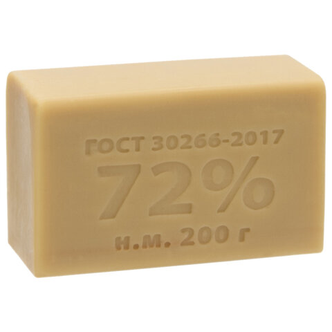 Мыло хозяйственное 72% 200г КМЗ "Антибактериальное", без упаковки, ш/к транспортной упаковки 91938