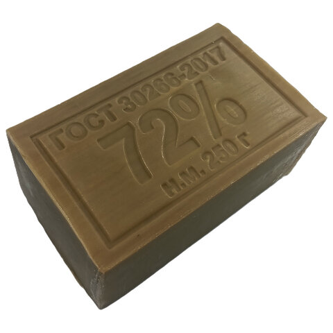 Мыло хозяйственное 72% 250 г (Меридиан), без упаковки, МИНПРОМТОРГ