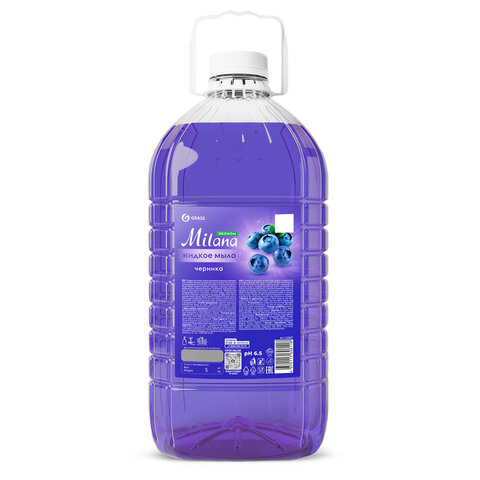 Мыло жидкое 5л GRASS MILANA "ЧЕРНИКА", ПЭТ, 125807
