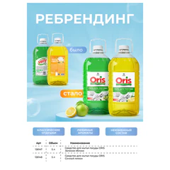 Средство для мытья посуды 5 кг, GRASS VELLY/ORIS "Сочный лимон", концентрат, ПЭТ