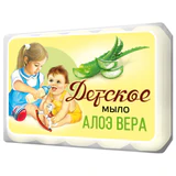 Мыло туалетное 375 г, ДЕТСКОЕ "Алоэ вера" КОМПЛЕКТ 5 шт. х 75 г, 516-2