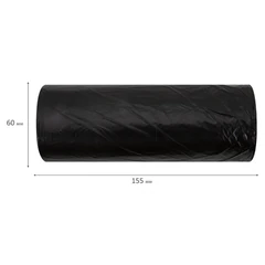 Мешки для мусора 60 л, черные, в рулоне 50 штук, ПНД 9 мкм, 58&times;68 см, серия Classic, BOOMHOUSE (БУМХАУС), 702661