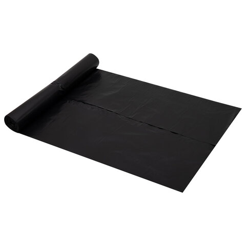 Мешки для мусора 120 л, черные в рулоне 10 штук, ПВД 43 мкм, 70x110 см, WBZ (ВБЗ), 702665 - фото 3