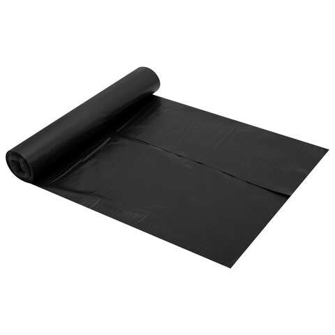 Мешки для мусора 120 л, черные в рулоне 10 штук, ПВД 80 мкм, 70x110 см, WBZ (ВБЗ), 702667 - фото 3