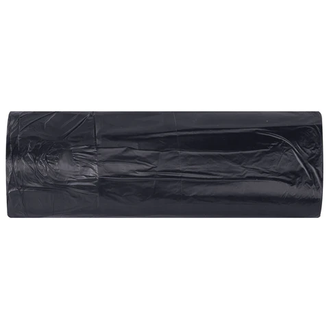 Мешки для мусора с завязками 120 л, черные, в рулоне 10 штук, особо прочные, ПВД 65 мкм, 70x95 см, LAIMA, 702669 - фото 2