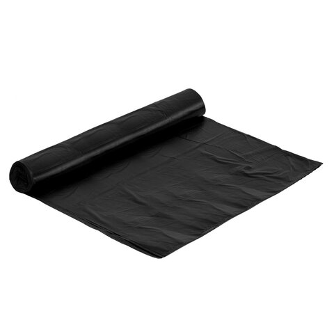 Мешки для мусора 160 л, черные, в рулоне 10 штук, особо прочные, ПВД 70 мкм, 90x110 см, LAIMA, 702675 - фото 2