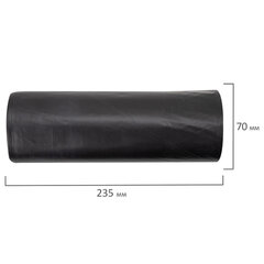 Мешки для мусора 240 л, черные, в рулоне 10 штук, прочные, ПВД 40 мкм, 90&times;125 см, LAIMA, 702683