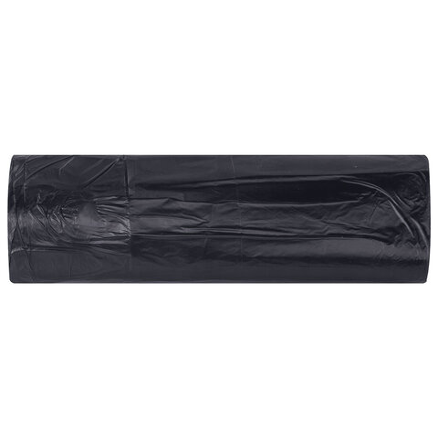 Мешки для мусора 360 л, черные, в рулоне 5 штук, сверхпрочные, ПВД 80 мкм, 120x160 см, LAIMA, 702688 - фото 2