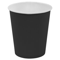 Стакан одноразовый бумажный 250/273 мл, D 80 мм, черный, КОМПЛЕКТ 1000 шт., холодное/горячее, WELDAY (ВЭЛДЭЙ), 702691