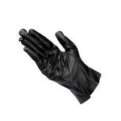 Перчатки одноразовые, эластомер TPE, КОМПЛЕКТ 50 пар, индивидуальная упаковка, размер L, черные, ELEGREEN