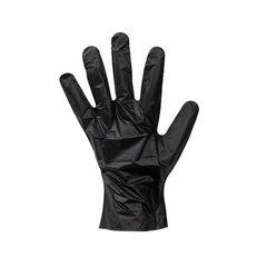 Перчатки одноразовые, эластомер TPE, КОМПЛЕКТ 50 пар, индивидуальная упаковка, размер L, черные, ELEGREEN