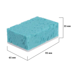 Губки для посуды 9,5&times;6,5&times;3,5 см, XL, ЭКСТРА ПЕНА, КОМПЛЕКТ 5 штук, КРУПНОПОРИСТЫЕ, цвет бирюза, PERKLIN (ПЕРКЛИН), 702737