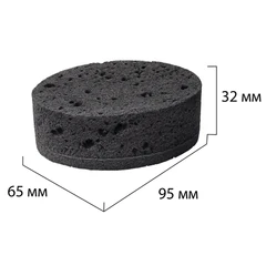 Губки для посуды 9,5&times;6,5&times;3,2 см, ОВАЛЬНЫЕ, КОМПЛЕКТ 10 штук, ПЕНОЭФФЕКТ, ПОРИСТЫЕ, &laquo;BLACK&raquo;, LAIMA, 702748