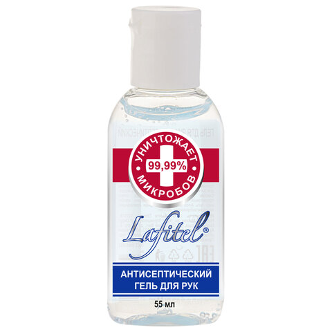 Антисептик-гель для рук (спирт 68%) 55мл LAFITEL (Лафитель), Алоэ, ЧЗ, ш/к 20022