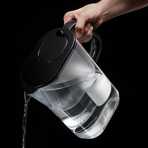 Кувшин-фильтр для очистки воды БАРЬЕР "Эверест", 3,5 л, со сменной кассетой, черный, В775Р00 - фото 4