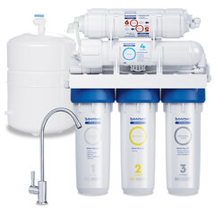 Фильтр для воды с краном и баком БАРЬЕР &laquo;ПРОФИ Осмо 100 М&raquo;,обратный осмос 6 ступеней