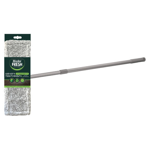 Швабра с флаундером 40 см с насадкой МОП микрофибра, черенок 71-112 см, Master FRESH