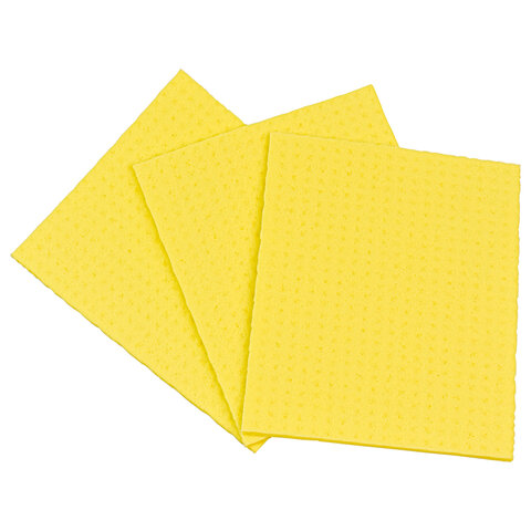 Салфетки целлюлозные (губчатые) 15х18 см, антимикробная добавка, 3 шт., желтые, MASTER FRESH ЭКО - фото 2