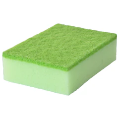 Губки для посуды 9,5&times;6,5 см MAXI, КОМПЛЕКТ 5 шт., поролон/<wbr/>абразив, MASTER FRESH