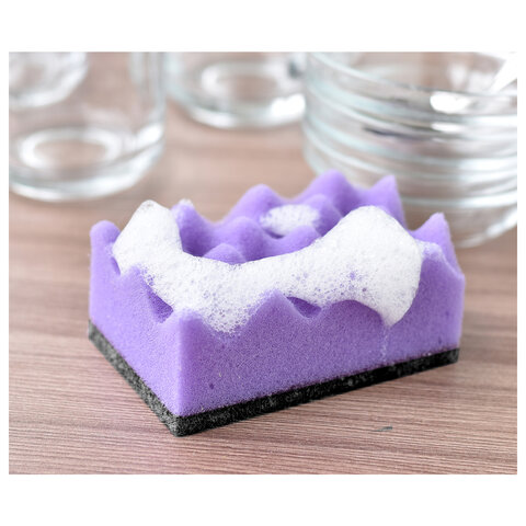 Губки для посуды 9,5х6,5 см, XL STRONG effect, КОМПЛЕКТ 5 шт., Master FRESH - фото 3