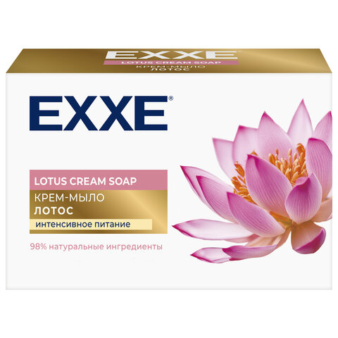 Мыло-крем туалетное косметическое 90 г EXXE "Лотос", интенсивное питание, С0007497