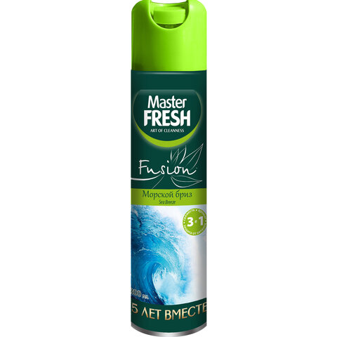 Освежитель воздуха аэрозольный 300 мл MASTER FRESH FUSION 3 в 1 "Морской бриз", С0006360