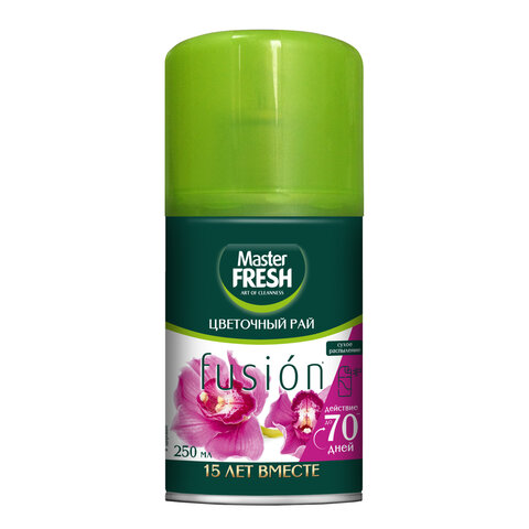 Сменный баллон 250мл MASTER FRESH "Цветочный рай" для автоматических освежителей, шк 71332, С0006614