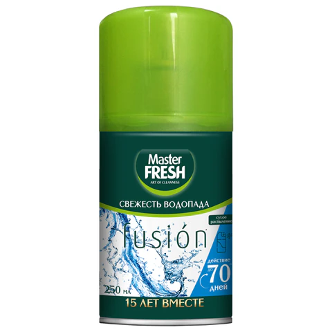 Сменный баллон 250мл MASTER FRESH "Свежесть водопада" для автоматических освежителей, шк 71325, С0006613