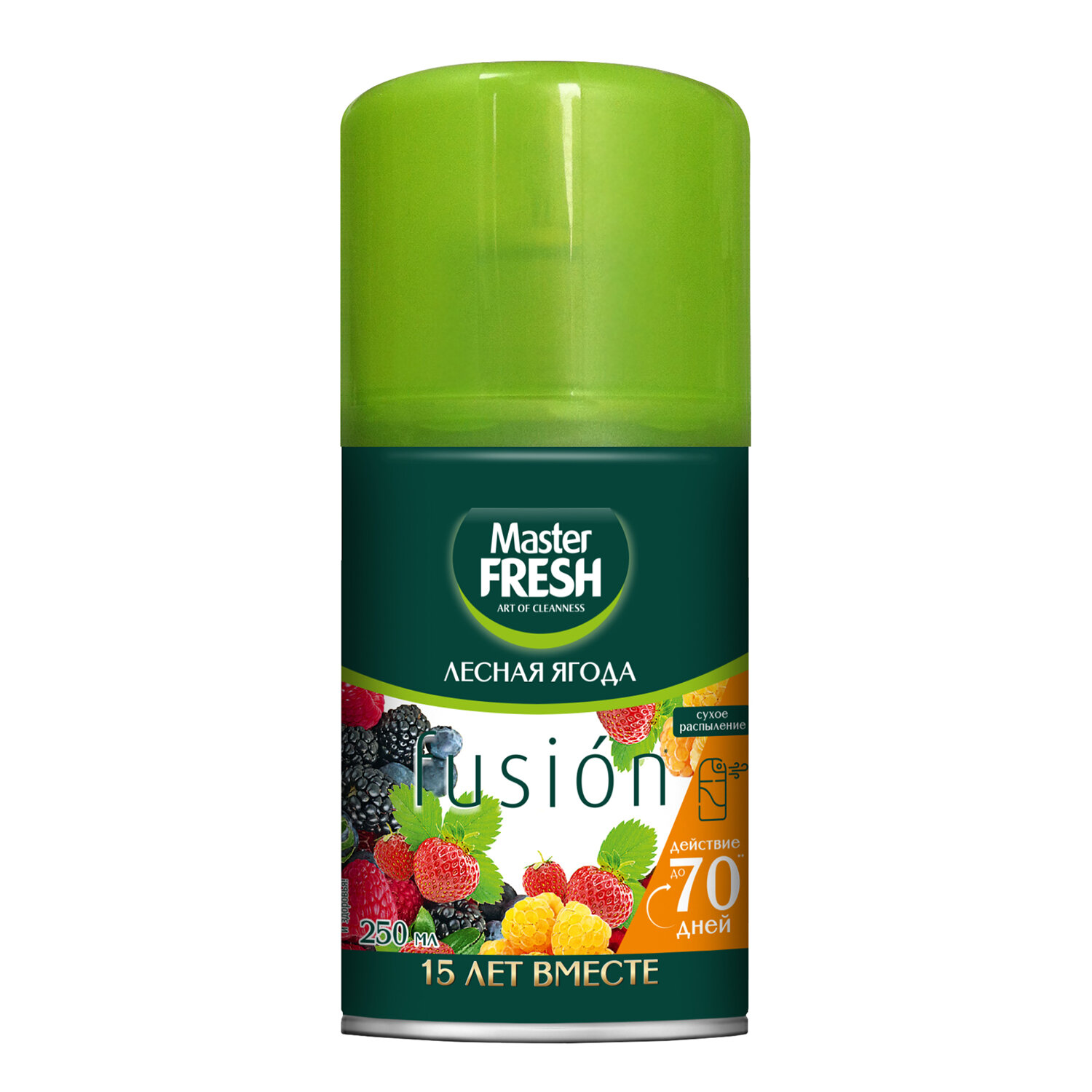 Сменный баллон 250 мл MASTER FRESH "Лесная ягода" для автоматических освежителей