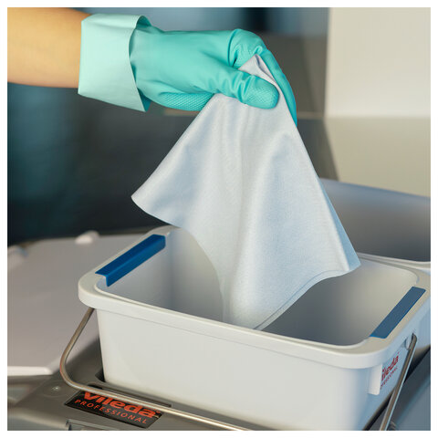 Перчатки VILEDA PROFESSIONAL нитриловые, МНОГОРАЗОВЫЕ, универсальные, антиаллергенные, S (малый), зеленый, 174379 - фото 2