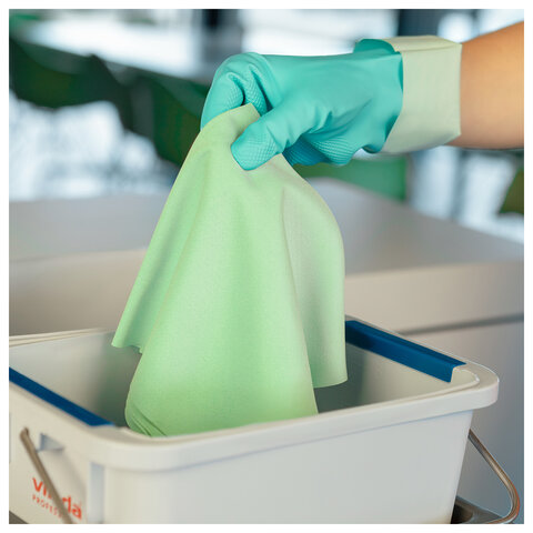 Перчатки VILEDA PROFESSIONAL нитриловые, МНОГОРАЗОВЫЕ, универсальные, антиаллергенные, S (малый), зеленый, 174379 - фото 3